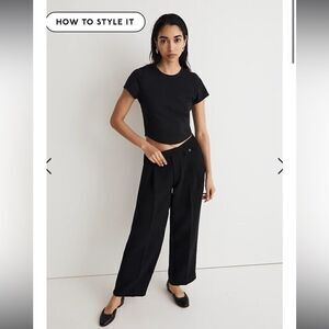 Madewell The Rosedale Low-Rise Straight Pant in Crepe*